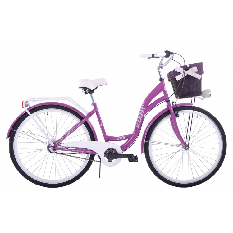 Mestský bicykel 28" Kozbike (K5) 3-prevody fialovo-biely